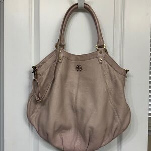 Tory Burch Dakota light pink Leather Tote Hobo Bag